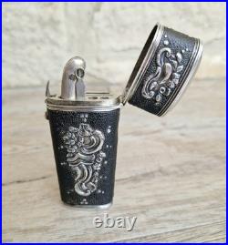 Rare Early 18th Century French Silver & Shagreen Necessaire Etui Case