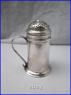 Rare Early 18th Century George I Silver Kitchen Pepper Pot. Makers Mark Only