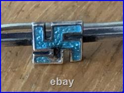 Rare Early 1900's Charles Horner Sheffield Silver Fylfot Good Luck Charm Brooch