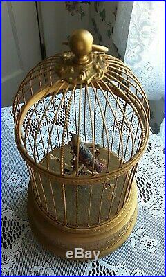 Rare Early 1900's French Bontems Singing Bird Cage Automaton