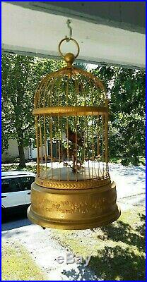 Rare Early 1900's French Bontems Singing Bird Cage Automaton