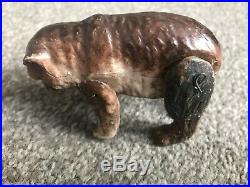Rare Early 1900's HERTWIG Jointed Bisque Brown Bear On All 4s Or Sits Germany 3