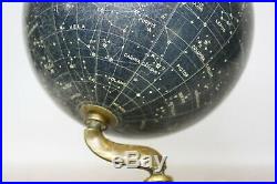 Rare Early 1900's Philip Celestial Globe With Brass Stand G. Philip & Son, London