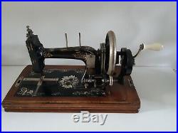 Rare Early 1900s Adolf Knoch Sewing Machine Mother Of Pearl Inlay