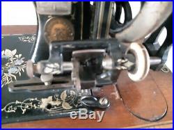 Rare Early 1900s Adolf Knoch Sewing Machine Mother Of Pearl Inlay