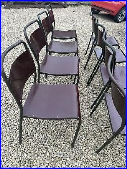 Rare Early 1940's Industrial Tubular Stackable Chairs X 8