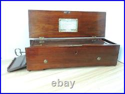 Rare Early 19C Walnut Nicole Freres 8 Air Music Box