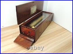 Rare Early 19C Walnut Nicole Freres 8 Air Music Box