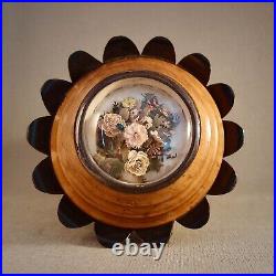 Rare Early 19th C Fruitwood and Ebonised Tea Caddy