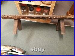 Rare Early 19th Century Untouched Pig Bench Rustic Table