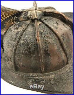 Rare Early 20th Century Antique Fireman Helmet John Olson Co. NYC