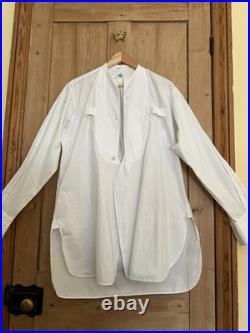 Rare Early 20th Century Antique Index Cotton Luxury Formal white Bib Shirt 15