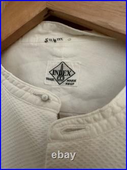Rare Early 20th Century Antique Index Cotton Luxury Formal white Bib Shirt 15