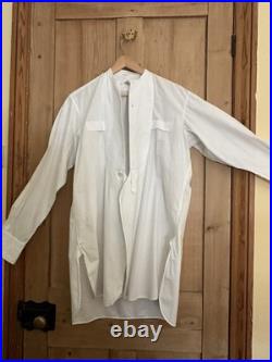 Rare Early 20th Century Antique Index Cotton Luxury Formal white Bib Shirt 15