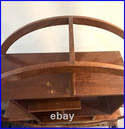 Rare Early 20th Century Chinese Hongmu Display Stand Hand Carved Circular Shelf