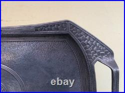 Rare Early 20th Century Hutton Of Sheffield Pewter Hammered Arts & Crafts Tray