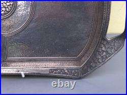 Rare Early 20th Century Hutton Of Sheffield Pewter Hammered Arts & Crafts Tray