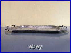 Rare Early 20th Century Hutton Of Sheffield Pewter Hammered Arts & Crafts Tray