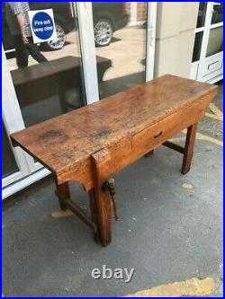 Rare Early 20th Century Vintage American Carpenter Bench WorkTable Desk