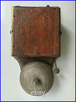Rare Early 20th Century Wooden Electric Bell Antique Architectural Salvage