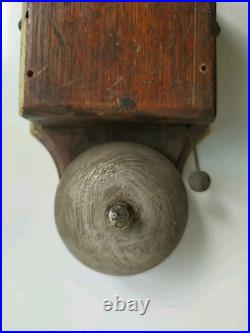 Rare Early 20th Century Wooden Electric Bell Antique Architectural Salvage