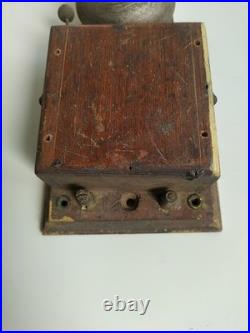 Rare Early 20th Century Wooden Electric Bell Antique Architectural Salvage