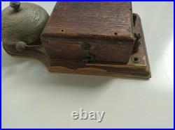 Rare Early 20th Century Wooden Electric Bell Antique Architectural Salvage