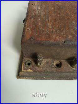 Rare Early 20th Century Wooden Electric Bell Antique Architectural Salvage