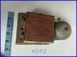Rare Early 20th Century Wooden Electric Bell Antique Architectural Salvage