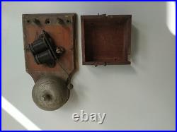Rare Early 20th Century Wooden Electric Bell Antique Architectural Salvage