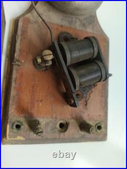 Rare Early 20th Century Wooden Electric Bell Antique Architectural Salvage