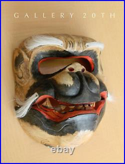 Rare! Early 20th Polychrome Gorilla Monkey Mask! Peruvian Folk Art Vtg Wall Art