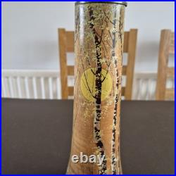 Rare Early 20thc Arts And Crafts Painted Sycamore Lamp Yardley School Signed