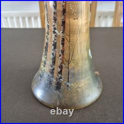 Rare Early 20thc Arts And Crafts Painted Sycamore Lamp Yardley School Signed