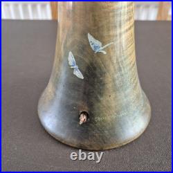 Rare Early 20thc Arts And Crafts Painted Sycamore Lamp Yardley School Signed