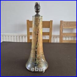 Rare Early 20thc Arts And Crafts Painted Sycamore Lamp Yardley School Signed