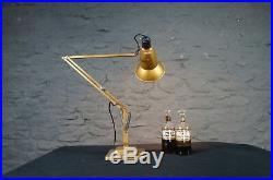 Rare Early 2/3 Step (Small Shade) Herbert Terry 1227 Anglepoise Lamp in Gold