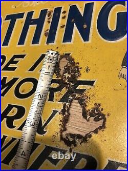 Rare Early Antique 1910s 1920s Clothing Sign Tin Tacker Litho Workwear Baltimore