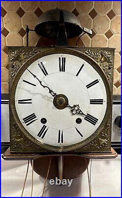 Rare Early Antique French Morbier Clock With Alarm