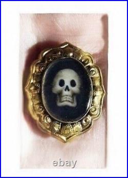 Rare Early Antique Georgian Memento Mori Skull Mourning Brooch Rare Early Antique Georgian Memento Mori Skull Mourning Brooch