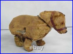 Rare Early Antique German Clockwork Dancing Walking Mohair Bear possibly Schuco