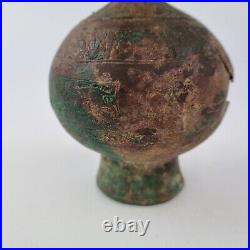 Rare Early Antique Middle Eastern Islamic Bronze Vase Vessel With Script 12.5cm