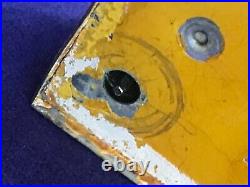 Rare Early Antique Miniature Wind Up Harp Lithographed Metal Music Box