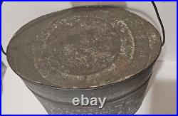 Rare Early Antique Painted Tin Toleware SUCCESS FLOATING Fishing MINNOW BUCKET Rare Early Antique Painted Tin Toleware SUCCESS FLOATING Fishing MINNOW BUCKET