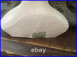 Rare Early Antique Paper Mache M & S Superior #2015 Shoulder Head Doll Or. Label
