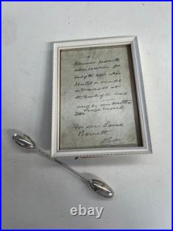 Rare Early Antique Silver Bodkin / Hair Piece With Letter