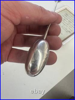 Rare Early Antique Silver Bodkin / Hair Piece With Letter