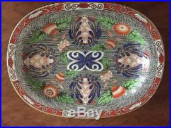 Rare Early Antique Wedgwood Chrysanthemum Plates Platter Pearlware
