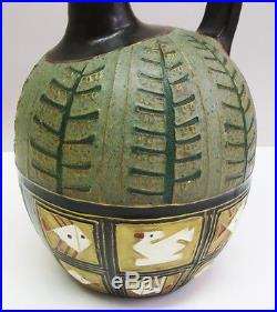 Rare Early Austrian Art Nouveau Pottery Vase EDUARD STELLMACHER c. 1890 antique