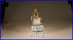 Rare Early C. Meigh & Son Blue Relief Molded Clayware Pitcher c. 1852
